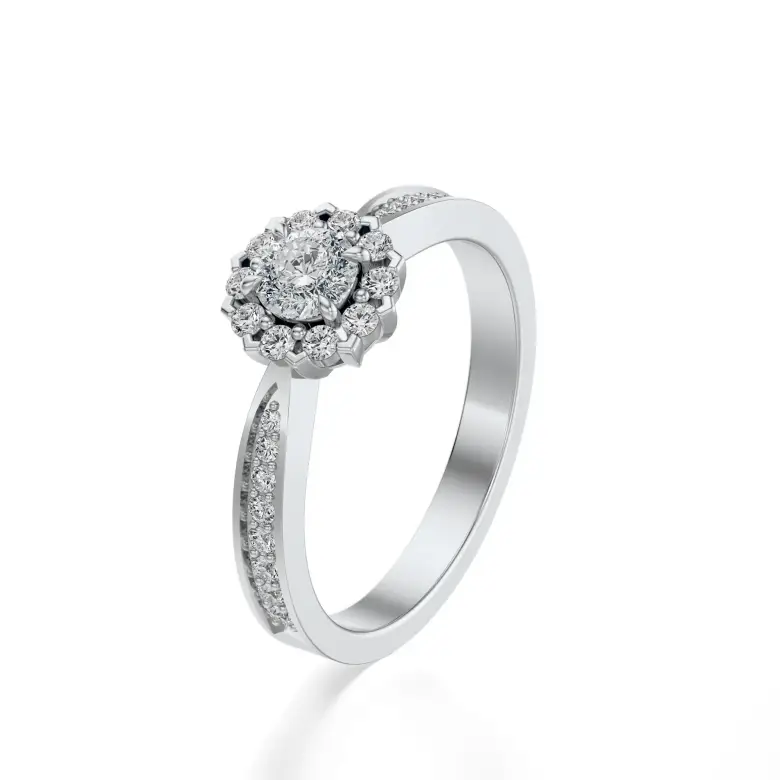 Pierścionek białe złoto z diamentami AJPZ_138